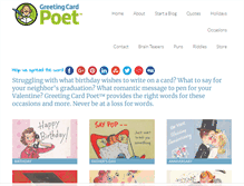 Tablet Screenshot of greetingcardpoet.com